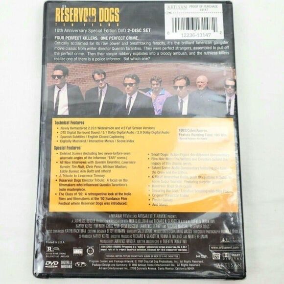 Reservoir Dogs NEW (SE, 10 Years, 1992 Film) [DVD] - Picture 2 of 2